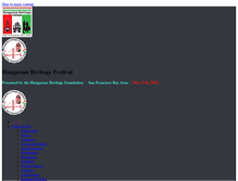 Tablet Screenshot of hungarianheritagefestival.com